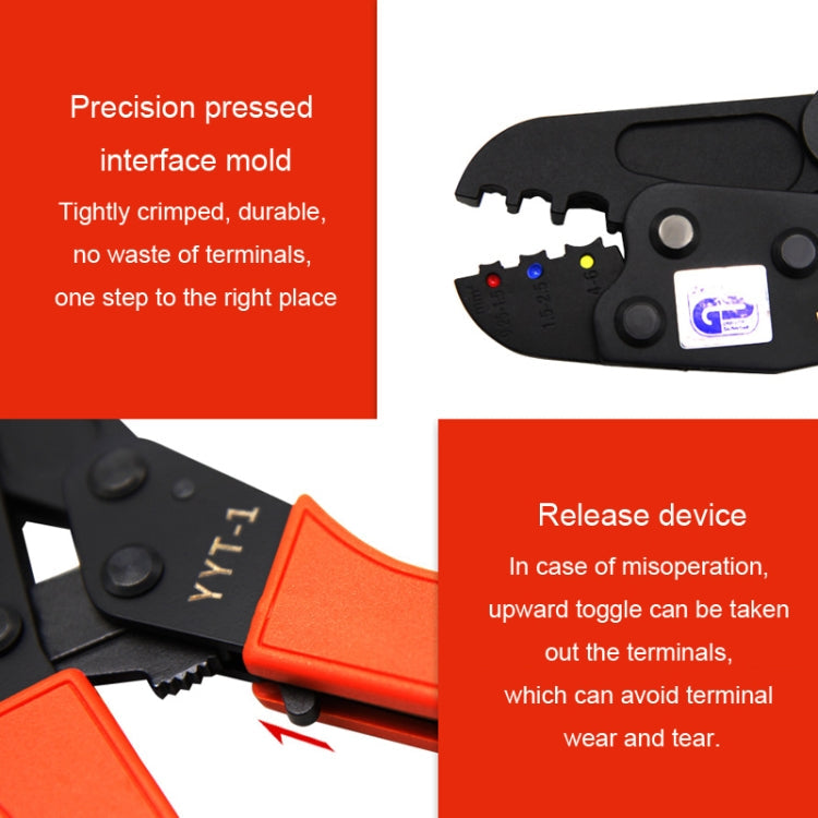 HSD YYT-1 Crimping Pliers Insulated Terminal Crimping Tools Crimping Clamps