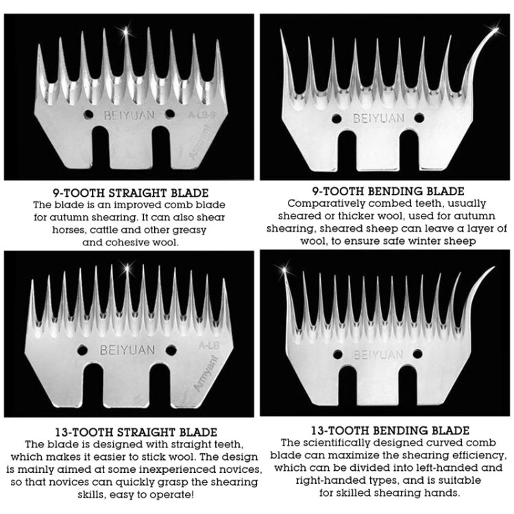 HILDA Power Wool Scissors Blades For Wool Pushers, Specification: 13 Toothed Curved Blade