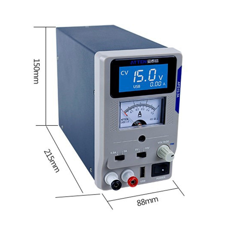 ATTEN APS22-5A 22V 5A USB Digital Variable Adjustable Laboratory DC Power Supply For Mobile Repair, EU Plug