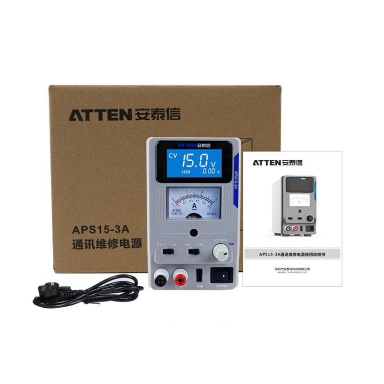 ATTEN APS22-5A 22V 5A USB Digital Variable Adjustable Laboratory DC Power Supply For Mobile Repair, EU Plug