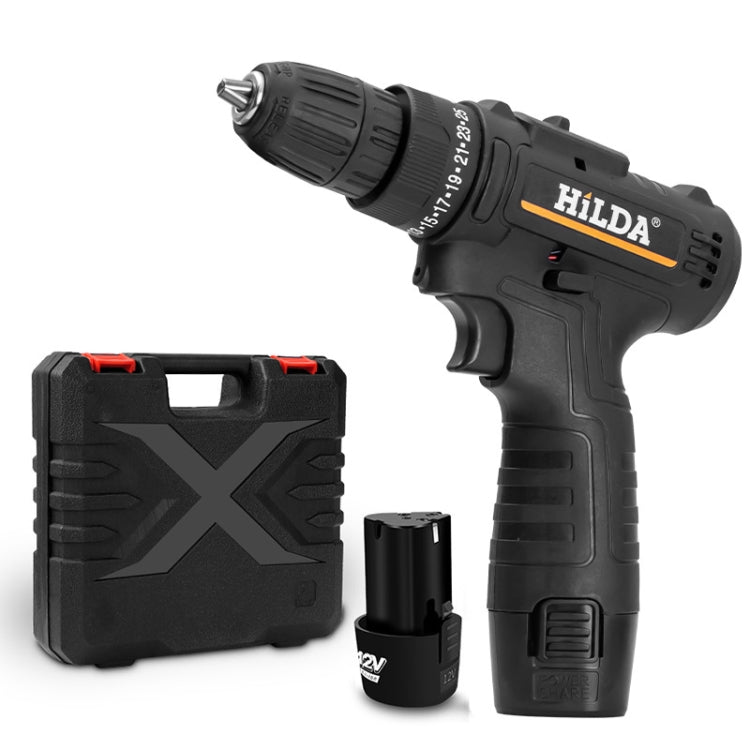 HILDA Home Power Drill 12V Li-Ion Drill With Charger And Battery, EU Plug, Model: Plastic Packing