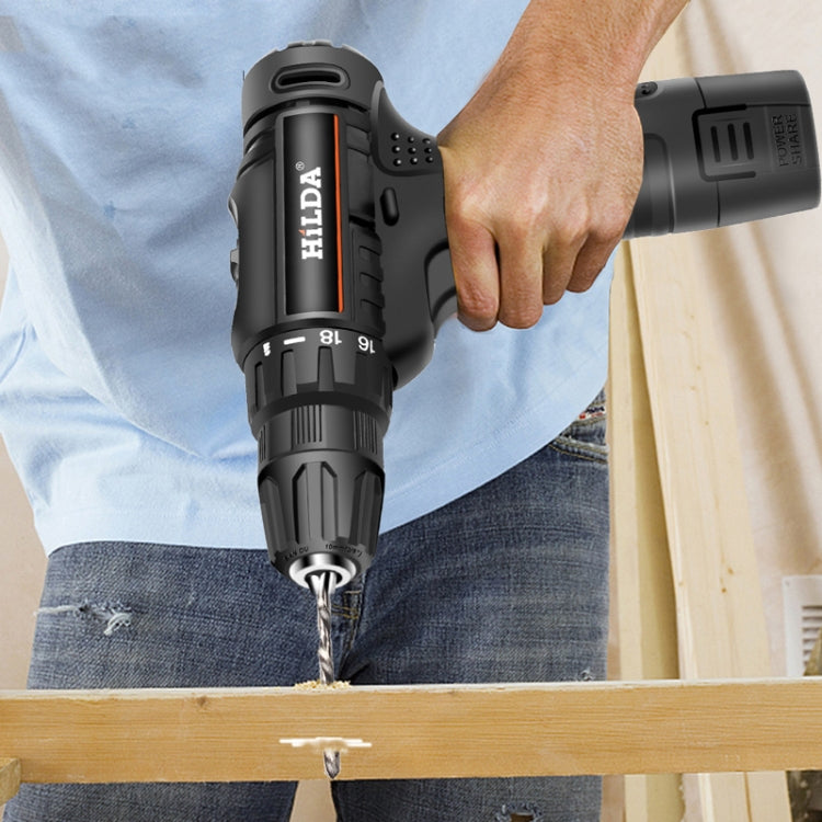 HILDA Home Power Drill 12V Li-Ion Drill With Charger And Battery, EU Plug, Model: Plastic Packing