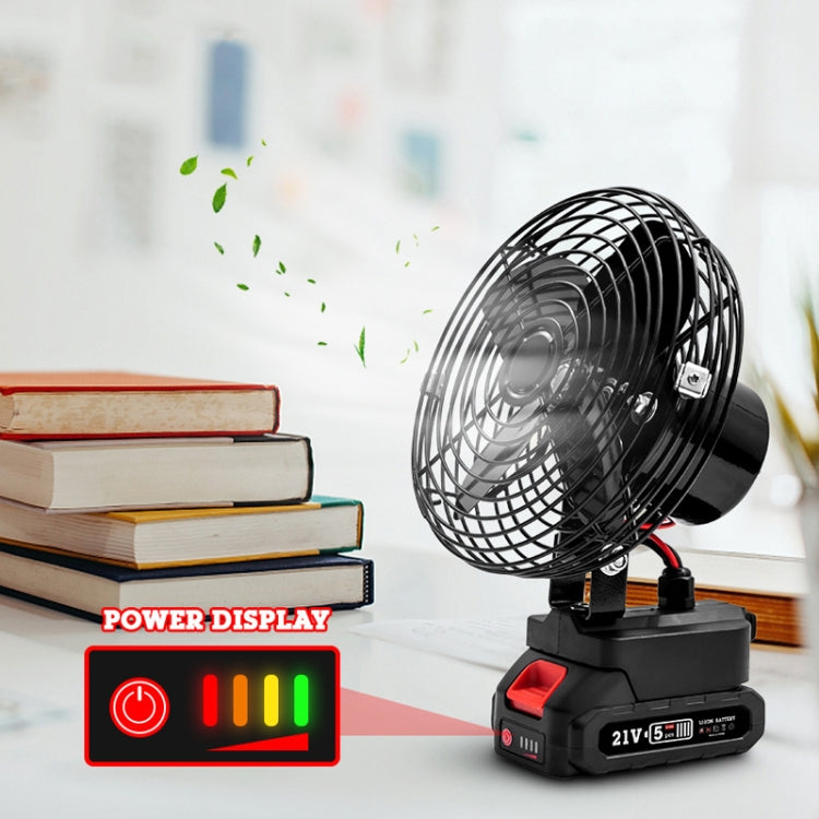 HILDA Portable Powerful Fan Outdoor Hair Dryer, With EU Plug Adaptor, Style: 6 inch With 1 Battery (3000mAh)