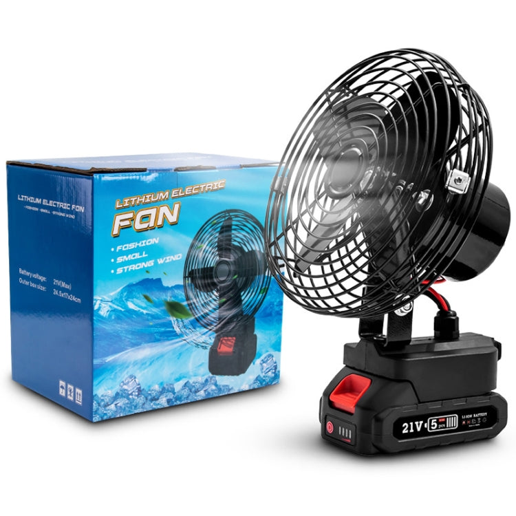 HILDA Portable Powerful Fan Outdoor Hair Dryer, With EU Plug Adaptor, Style: 6 inch With 2 Battery (1500mAh)