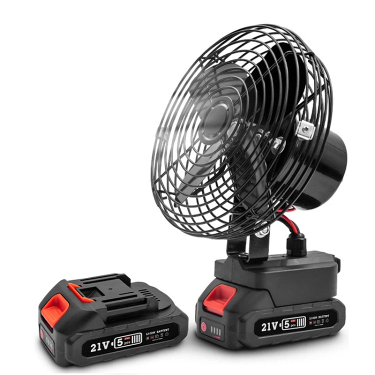 HILDA Portable Powerful Fan Outdoor Hair Dryer, With US Plug Adaptor, Style: 6 inch With 2 Battery(3000mAh)