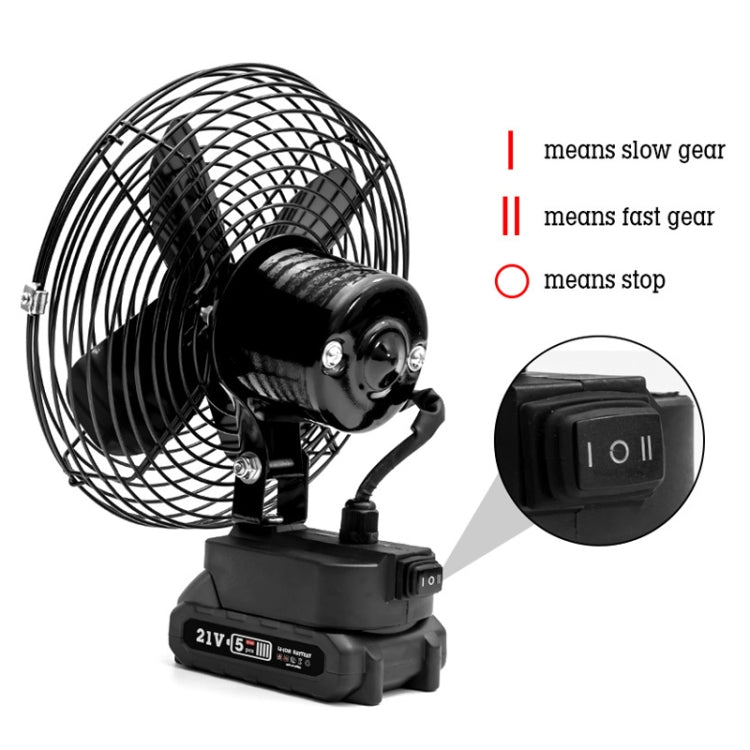 HILDA Portable Powerful Fan Outdoor Hair Dryer, With US Plug Adaptor, Style: 8 inch With 1 Battery(3000mAh)