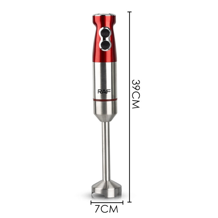 RAF 600W 2-blade Juicer Cooking Stick Stirring Rod  Blender Mixer,EU Plug(Red)