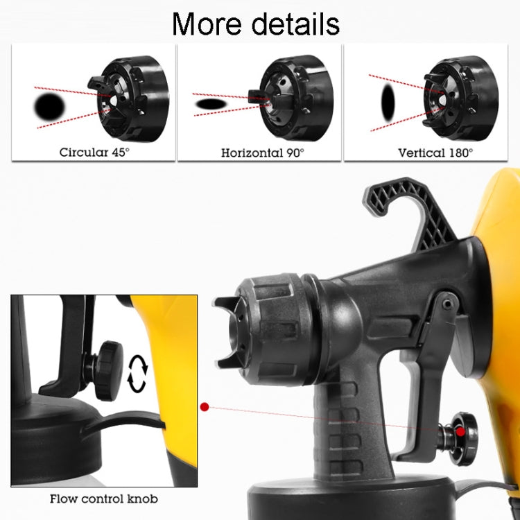 HILDA High Voltage Motorized Paint Spray Tool Portable And Detachable, Specification: US Plug Yellow