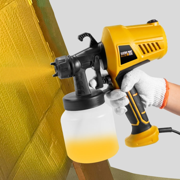 HILDA High Voltage Motorized Paint Spray Tool Portable And Detachable, Specification: With Anti-Touch Switch EU Plug Yellow