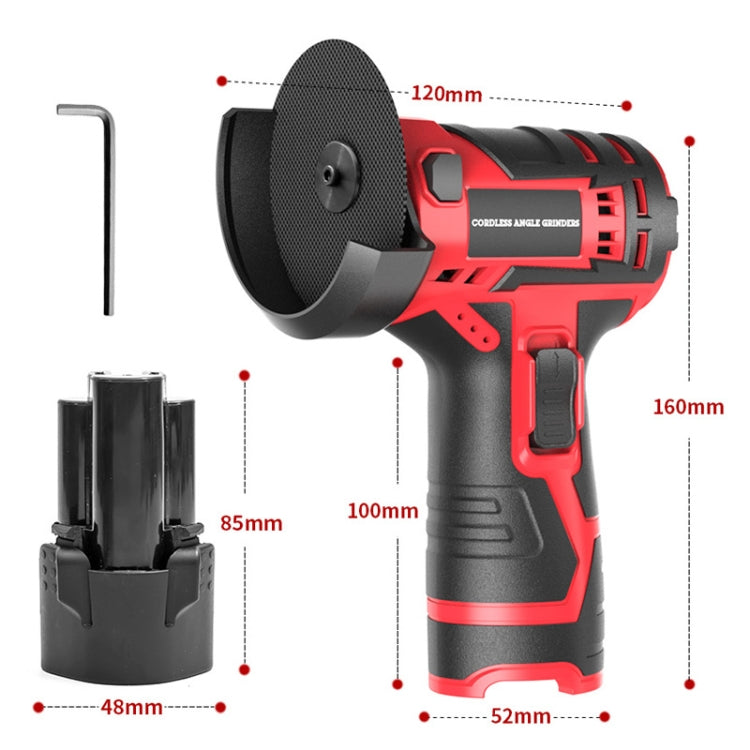 HILDA 12V 3 Inch Li-Ion Angle Grinder Home Cutting And Sanding Machine, EU Plug, Model: Carton Package With 1 Battery