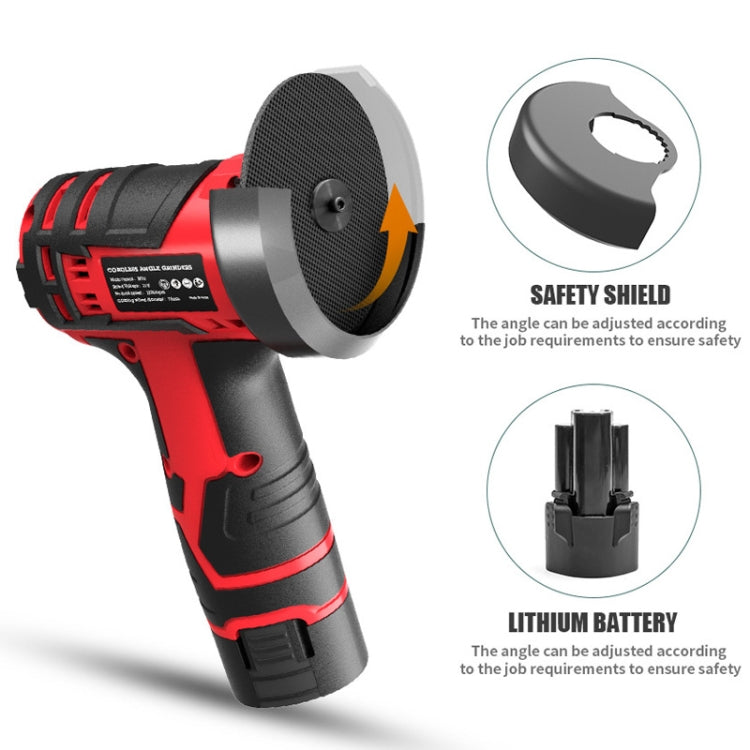 HILDA 12V 3 Inch Li-Ion Angle Grinder Home Cutting And Sanding Machine, EU Plug, Model: Plastic Package With 1 Battery