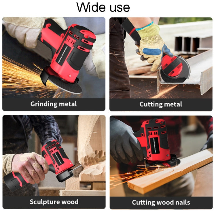HILDA 12V 3 Inch Li-Ion Angle Grinder Home Cutting And Sanding Machine, EU Plug, Model: Plastic Package With 2 Battery