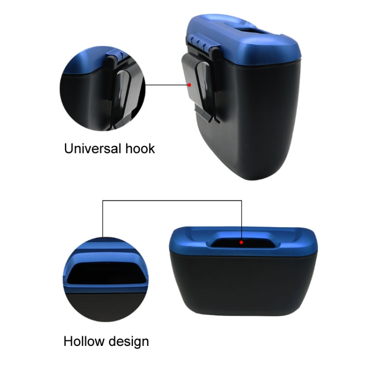SHUNWEI Vehicle-mounted Trash Can Multifunctional Hanging Storage Bin(Blue)