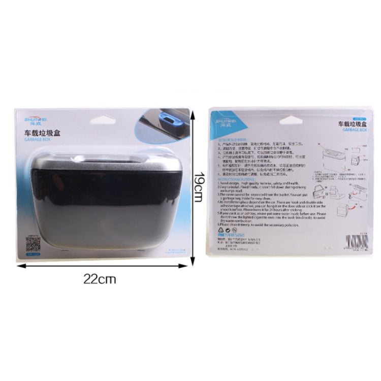 SHUNWEI Vehicle-mounted Trash Can Multifunctional Hanging Storage Bin(Black)