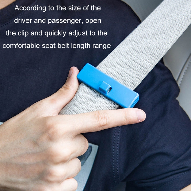 SHUNWEI 1pair Car Safety Belt Limiter Anti-Stranglehold Clip(White)