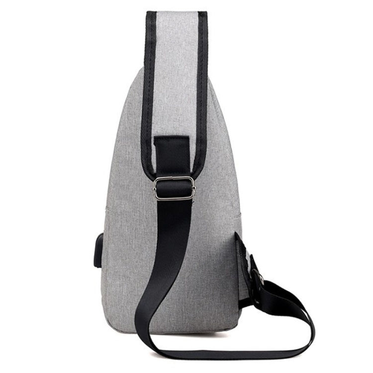 MeiJieLuo Simple Men Chest Bag Sports Youth Shoulder Crossbody Bag(Grey)