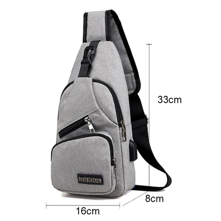 MeiJieLuo Simple Men Chest Bag Sports Youth Shoulder Crossbody Bag(Blue)