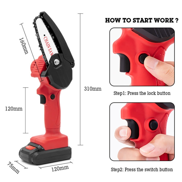 HILDA Rechargeable Cordless Mini Electrical Chain Saw Logging Tools(Black)