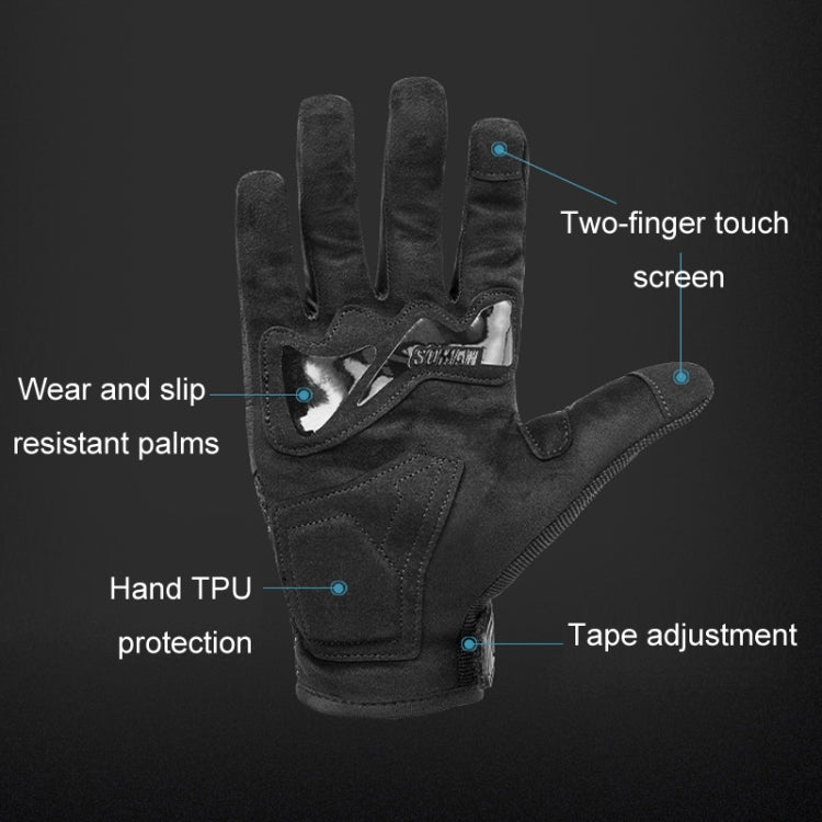 SOMAN Motorcycle Riding Anti-fall Breathable Anti-slip Carbon Fiber Gloves, Size: L(Red)