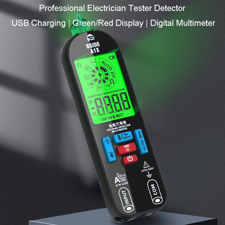 BSIDE A1X Charging Model Mini Digital Electric Pen Intelligent Automatic Merit Multimeter, Specification: Standard