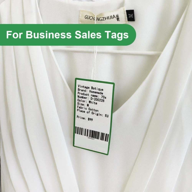 For Phomemo M110 / M200 100pcs /Roll 50x80mm Rainbow Frame White Self-Sticking Tag
