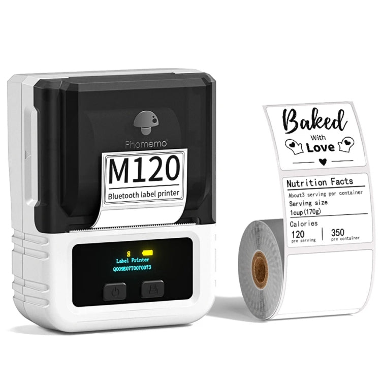 Phomemo M120 Label Maker Barcode Printer Bluetooth Thermal Label Machine