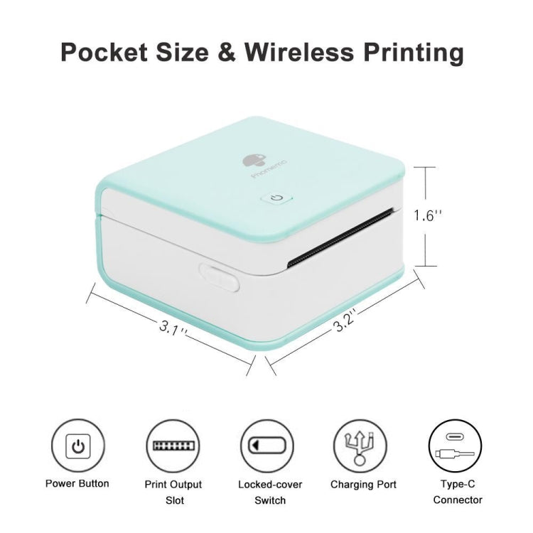 Phomemo M02 PRO Pocket Mini Small Portable Bluetooth Wrong Thermal Tag Printer(White)