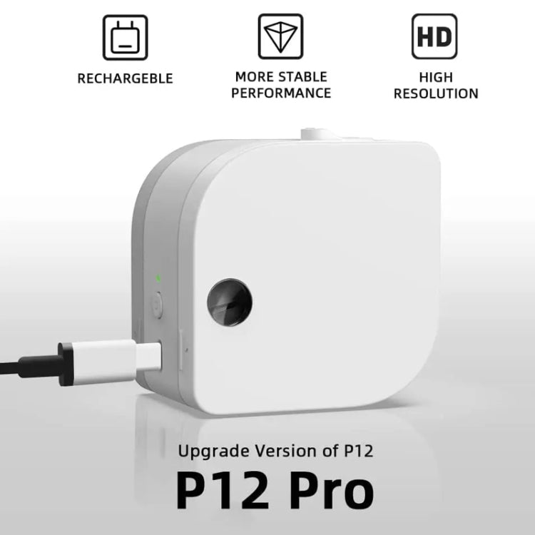 Phomemo P12Pro Li-Ion Battery Compact Bluetooth Convenient Self-Adhesive Thermal Label Printer(Green)
