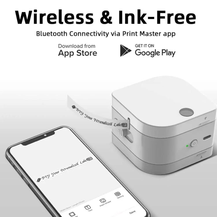 Phomemo P12Pro Li-Ion Battery Compact Bluetooth Convenient Self-Adhesive Thermal Label Printer(Green)
