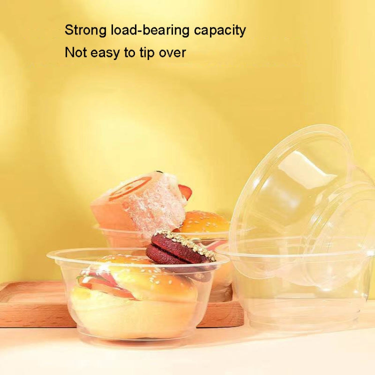 18pcs /Pack HEJIAHAO Food Grade Disposable Bowl Round Thickened Transparent Plastic Bowl