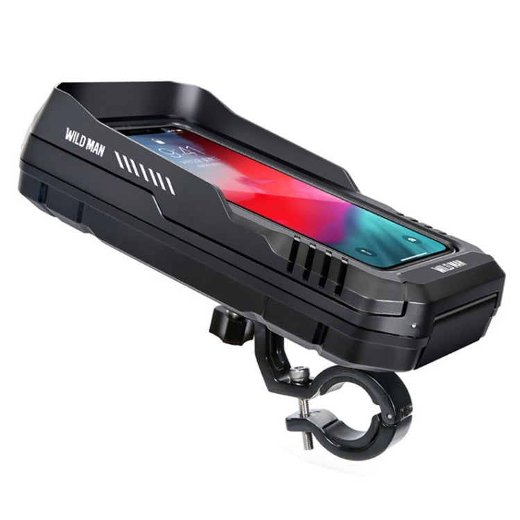 WILD MAN FK2 0.6L Bicycle Waterproof Mobile Phone Storage Box Handlebar Phone Navigation Holder(Black)