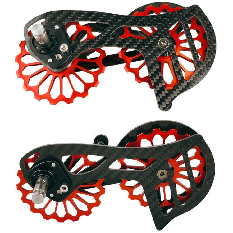 Carbon Fiber Guide Wheel For Road Bike Bicycle Bearing Rear Derailleur Guide Wheel Parts, Model Number: SD3 Red