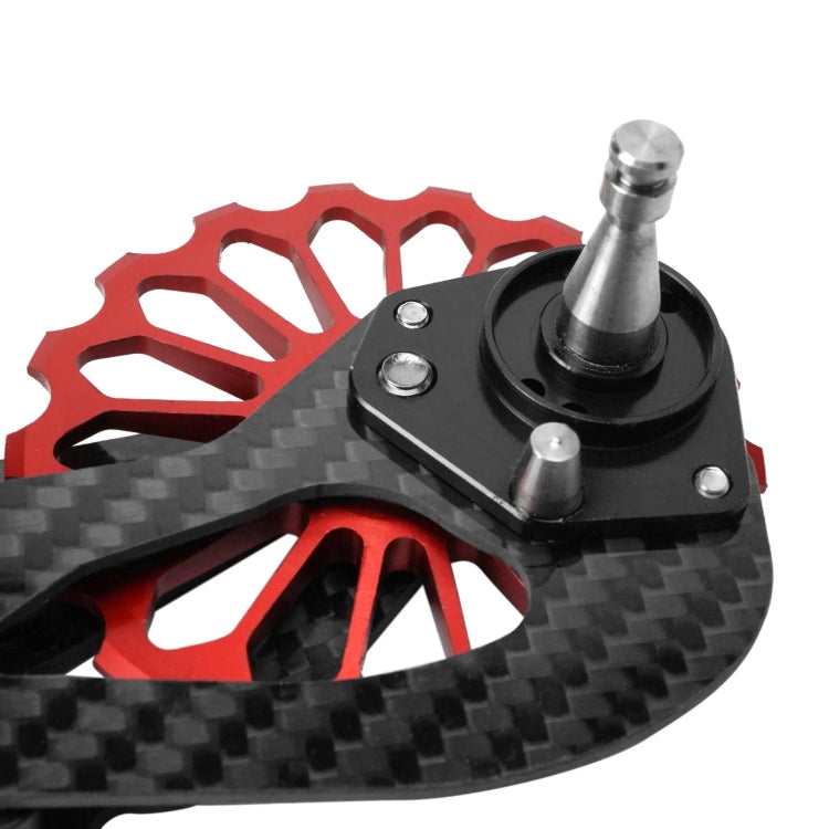Carbon Fiber Guide Wheel For Road Bike Bicycle Bearing Rear Derailleur Guide Wheel Parts, Model Number: SD3 Red