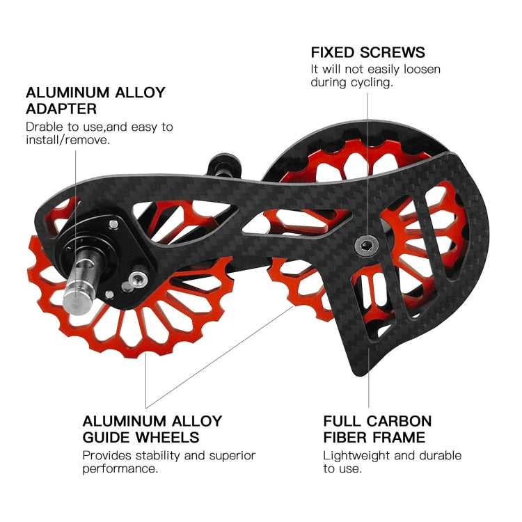 Carbon Fiber Guide Wheel For Road Bike Bicycle Bearing Rear Derailleur Guide Wheel Parts, Model Number: SD3 Black