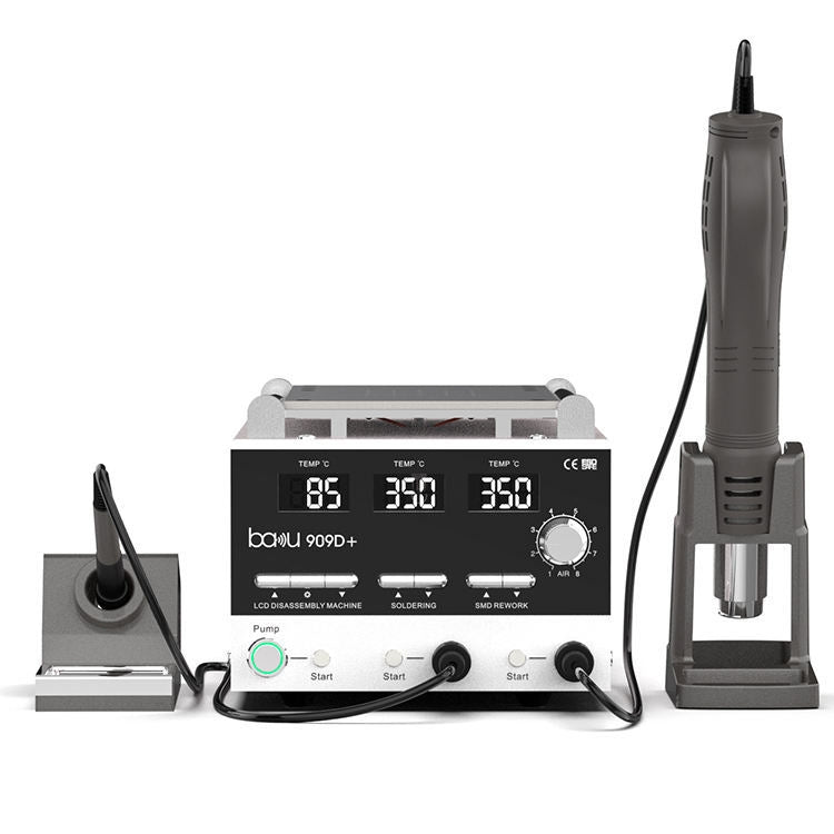 Baku BA-909D+ 750W 3 in 1 Hot Air Soldering Station Screen Remover for Mobile Phone EU Plug 220V