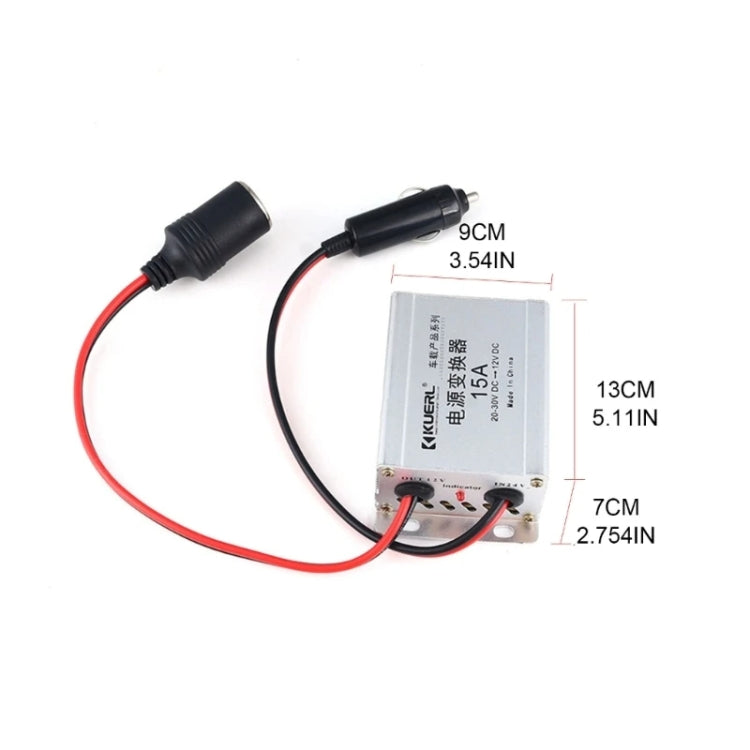 KUERL 24V To 12V Car Power Supply Voltage Converter Step-Down Transformer
