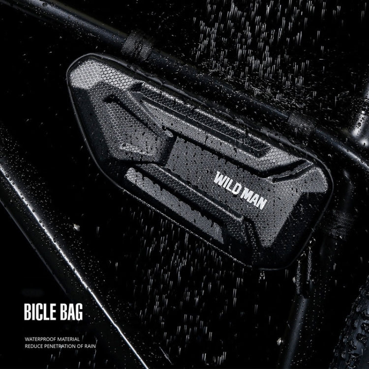 WILD MAN XT4 1.2L EVA Hard Shell Bicycle Triangle Bag Electric Vehicle Side Bag(Twill Pattern)