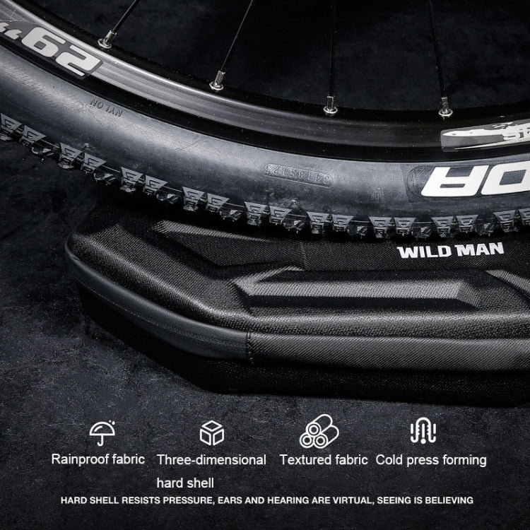 WILD MAN XT4 1.2L EVA Hard Shell Bicycle Triangle Bag Electric Vehicle Side Bag(Twill Pattern)