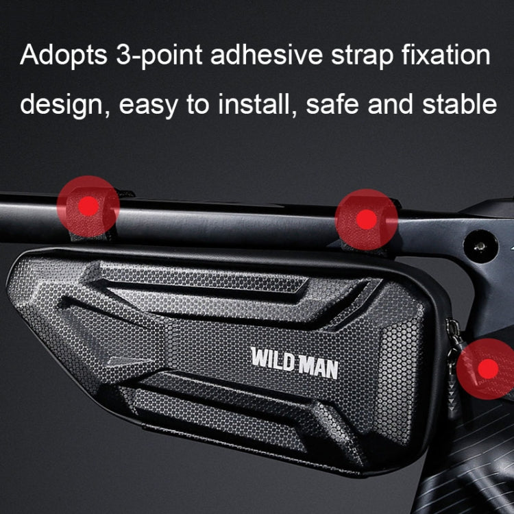 WILD MAN XT4 1.2L EVA Hard Shell Bicycle Triangle Bag Electric Vehicle Side Bag(Sun Pattern)