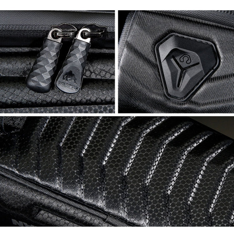 WILD MAN XT5 1.2L EVA Hard Shell Bike Front Beam Bag Touch Screen Phone Waterproof Bag(Twill Pattern)