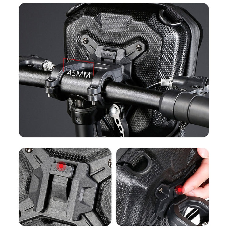 WILD MAN E18 2L EVA Hard Shell Bicycle Waterproof Front Bag Multifunctional Quick Release Hanging Bag(Black)