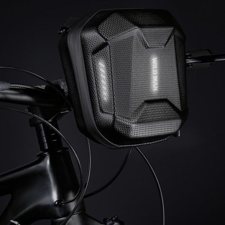 WILD MAN E18 2L EVA Hard Shell Bicycle Waterproof Front Bag Multifunctional Quick Release Hanging Bag(Black)