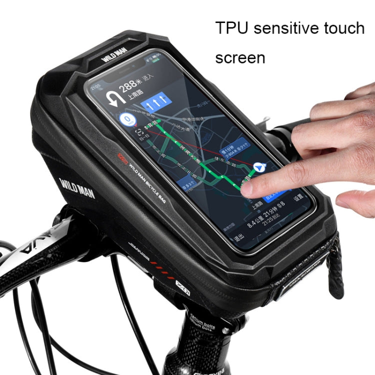 WILD MAN X1 1L EVA Hard Shell Bicycle Phone Touch Screen Handlebar Bag Waterproof Cycling Bag(Red)