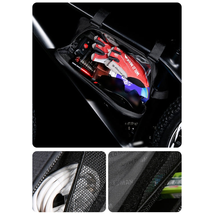 WILD MAN XT9 1.8L EVA Hard Shell Bike Front Beam Triangle Bag Electric Vehicle Waterproof Bag(Sun Pattern)