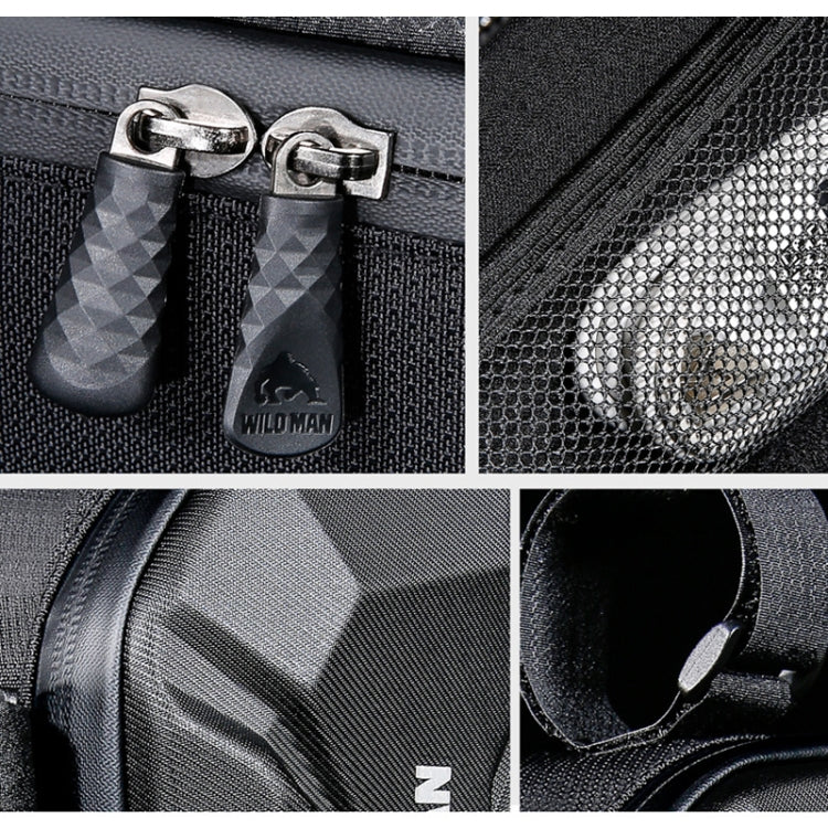 WILD MAN XT9 1.8L EVA Hard Shell Bike Front Beam Triangle Bag Electric Vehicle Waterproof Bag(Twill Pattern)
