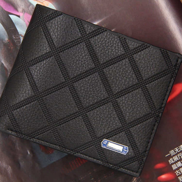 MenBense Men Wallet Casual Coin Purse Large Capacity Money Clip, Style: 555-7 (Black)
