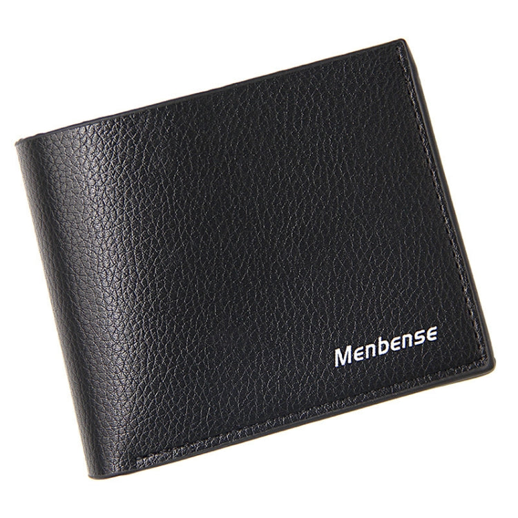 MenBense Men Wallet Casual Coin Purse Large Capacity Money Clip, Style: 555-3 (Black)