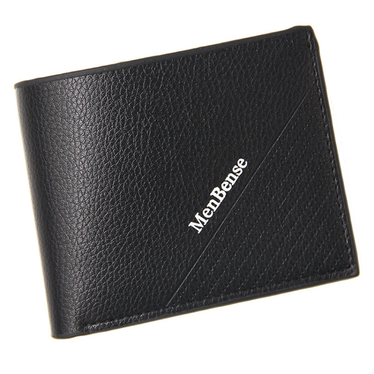 MenBense Men Wallet Casual Coin Purse Large Capacity Money Clip, Style: 555-8 (Black)