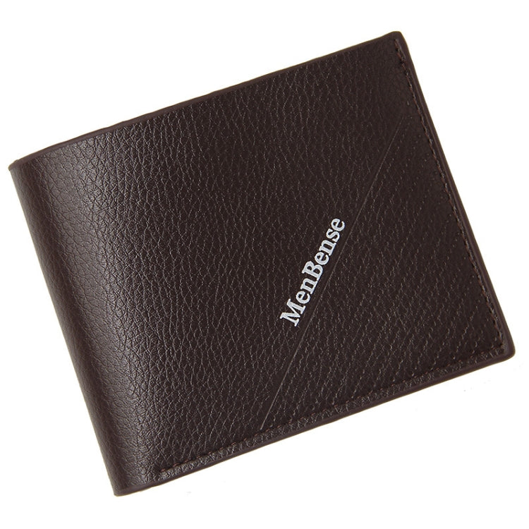 MenBense Men Wallet Casual Coin Purse Large Capacity Money Clip, Style: 555-8 (Dark Coffee)