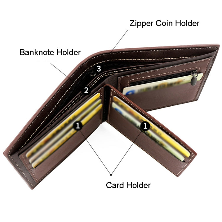 MenBense Men Short Wallet Personalized Coin Purse Frosted Clutch Money Clip(Blue)